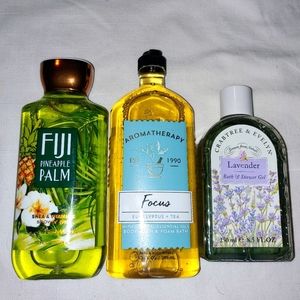 3 assorted  body washes
